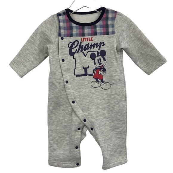 Disney x Nishimatsuya Baby Romper 6-9 Mickey Mouse Little Champ Snap Button NWT - Picture 1 of 4